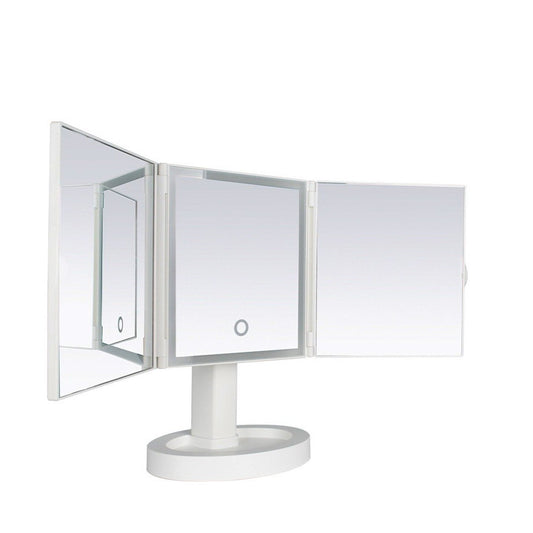 Conqueror, Foldable LED Make up Mirror with up to 5x Magnification White TMR310