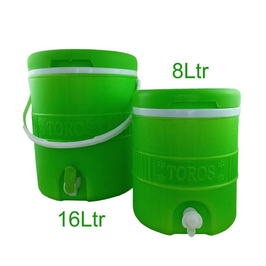 Cool Gift, Thermos Plastic Cooler Set Of 2 Pcs 8 & 16 Ltr