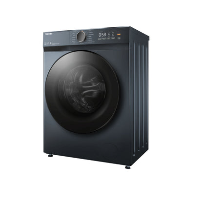 Toshiba Front Load Washer, 9Kg, 15 Programs, 1400RPM, Stainless Steel, Morandy Grey, TOS-T21BU100