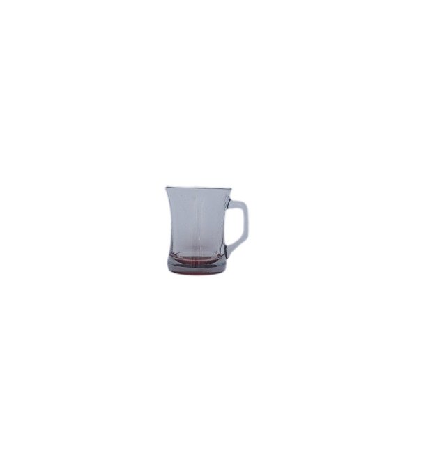 Lav, Glass Cup With Handle Colored Base (Red), Tur-Zpl404R