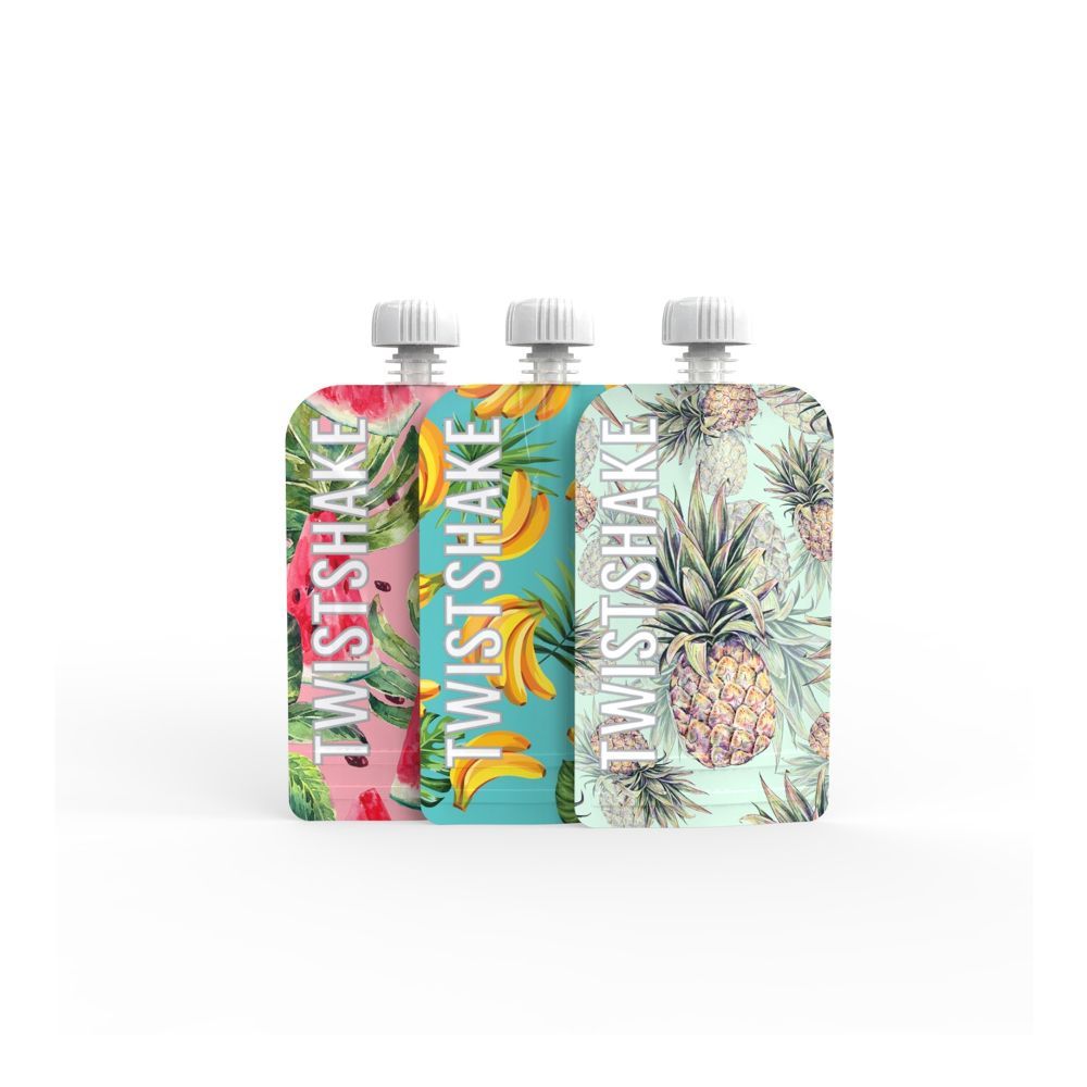 Twistshake, 3x Squeeze Bag Fruit, Available in Different Sizes