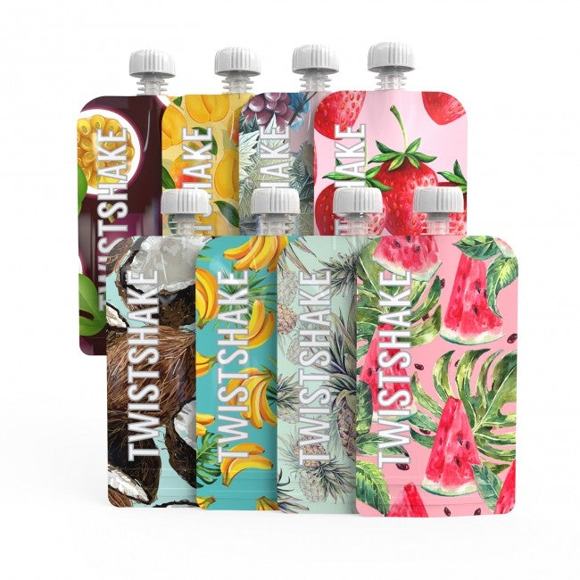 Twistshake, 8x Squeeze Bag Fruit, Available in Different Sizes