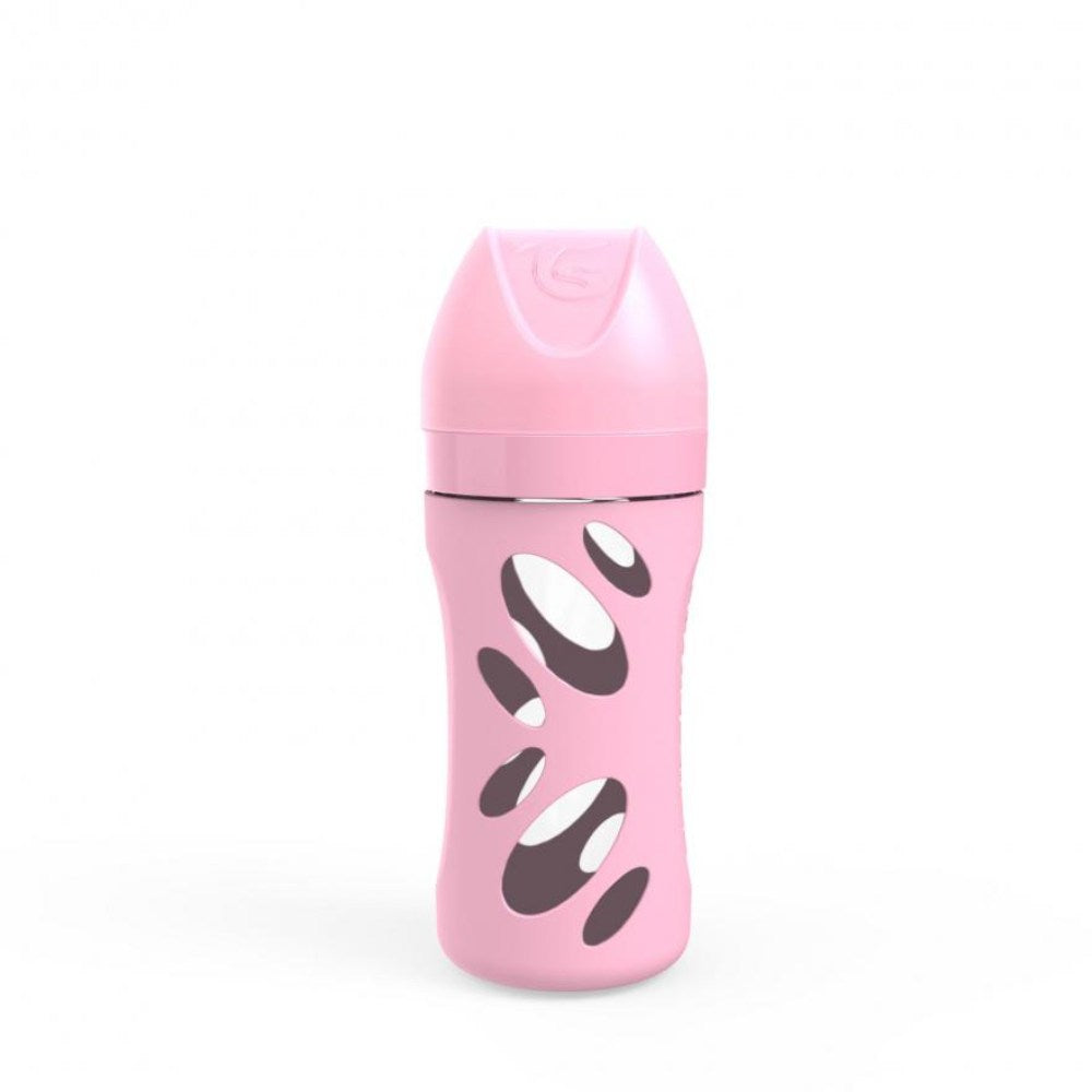 Twistshake, Anti-Colic Glass Bottle 260Ml Pastel Pink, 78582