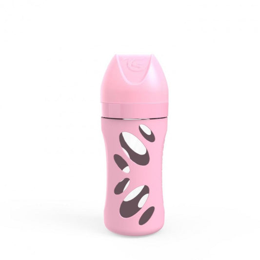 Twistshake, Anti-Colic Glass Bottle 260Ml Pastel Pink, 78582