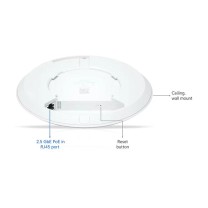 Ubiquiti, Networks Unifi Compact, Ceiling-Mounted Wifi 7 Ap With 4 Spatial Streams And 2.5 Gbe Uplink.