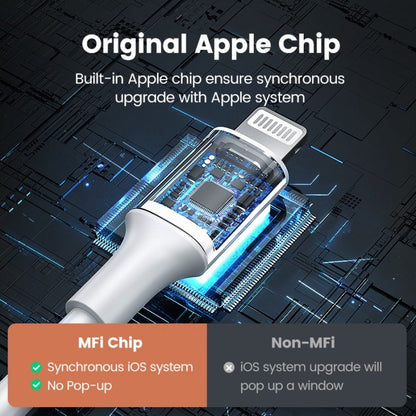 Ugreen, Mfi, Apple Certified Cable USB To Lightning 1M Us155 - 20728