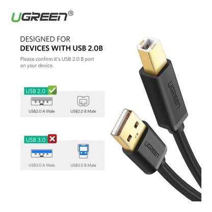 Ugreen, Super Speed Cable Printer USB-A to USB-B  - US135 10350