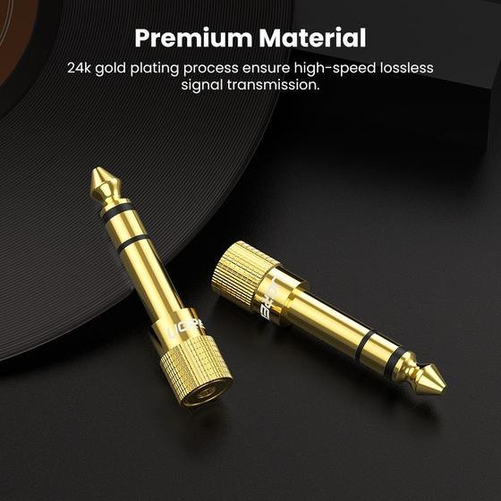 Ugreen, 6.5Mm Male To 3.5Mm Female Adapter, Gold Plated Connector - 20503