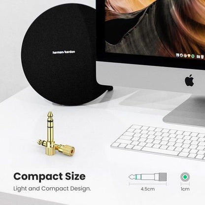 Ugreen, 6.5Mm Male To 3.5Mm Female Adapter, Gold Plated Connector - 20503