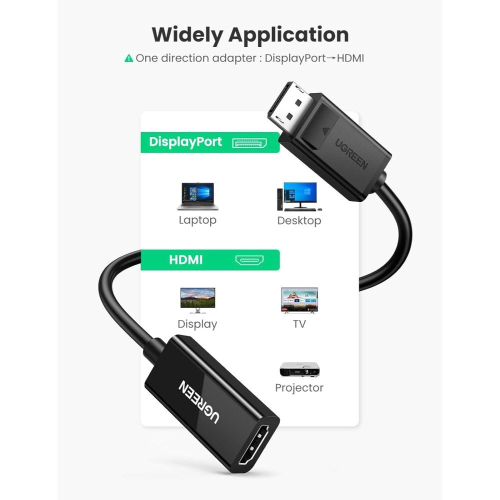 Ugreen, 4K Display Port Male To Hdmi Female Converter - Mm137 70694