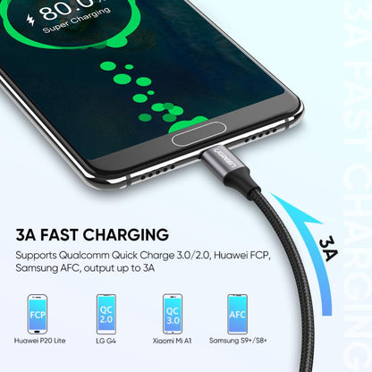 UGREEN USB-A to USB-C 3M Braided Cable & Aluminum Body, Fast Charge - US288 60408