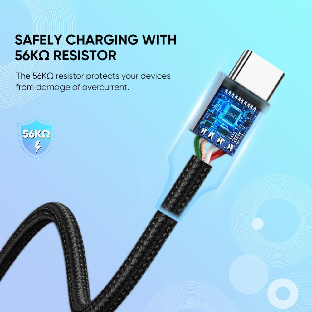UGREEN USB-A to USB-C 3M Braided Cable & Aluminum Body, Fast Charge - US288 60408