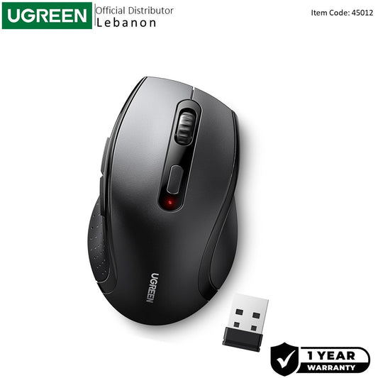 Ugreen, Silent Wireless Mouse, 1600Dpi, Ergonomic Design For Maximum Comfort, For Tablet Desktop, Laptop, Macbooks - M511 45012