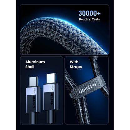 Ugreen, Usb-C To Usb-C 240W Braided Cable & Aluminum Body - L513 45067 45068, Available in Different Sizes