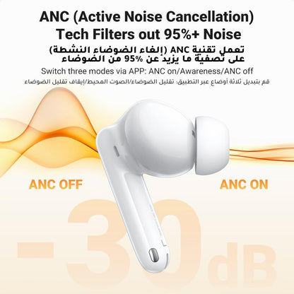 Ugreen, Hitune T3 Pro Bluetooth 5.4 Earbuds, Active Noise Cancellation Earphones, 4 Mics, 30 Hours Play Time - Ws206 35725
