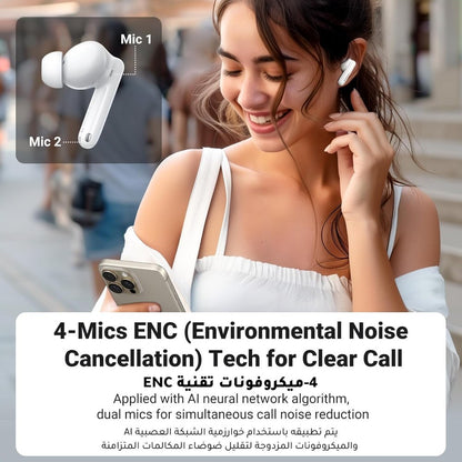 Ugreen, Hitune T3 Pro Bluetooth 5.4 Earbuds, Active Noise Cancellation Earphones, 4 Mics, 30 Hours Play Time - Ws206 35725