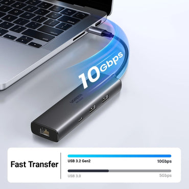 Ugreen, 6-In-1 Usb-C Hub Docking Station 2X Usb + Usb-C + Hdmi 4K/60Hz + Pd Port - Cm512 45000