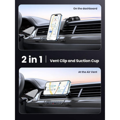 Ugreen, 2-In-1 Magnetic Wireless Car Charger ? 15W Fast Charging, Dashboard & Air Vent Mount - Cd345 15120