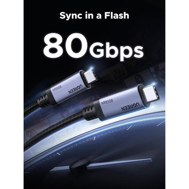 UGREEN 1M Ultra High-Speed 240W Thunderbolt 4 USB-C Cable with 80Gbps Data Transfer and 16K Display Support - L706 65383