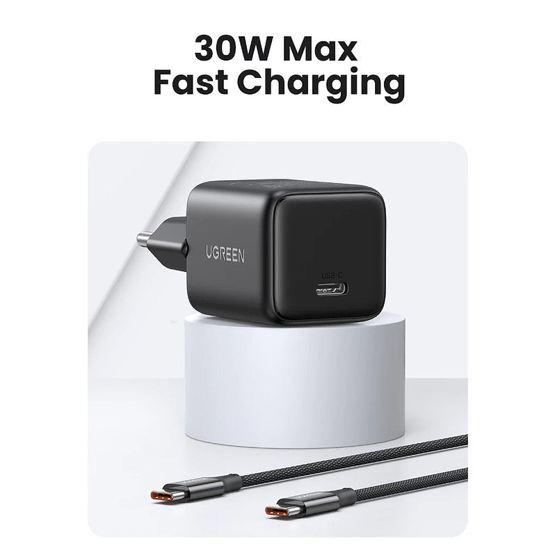 Ugreen, 30W Gan Tech Chip, Smart & Fast Charger For Phones, Tablets, Ipads & Macbook Air - X513 55531 65007 65011 65009 65010, Available in Different Colors