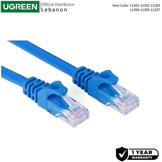 Ugreen, Rj45 Cat6 Patch Cord Ethernet Cable Color Blue - Nw102 11202 11201 11203 11204 11205, Available in Different Sizes