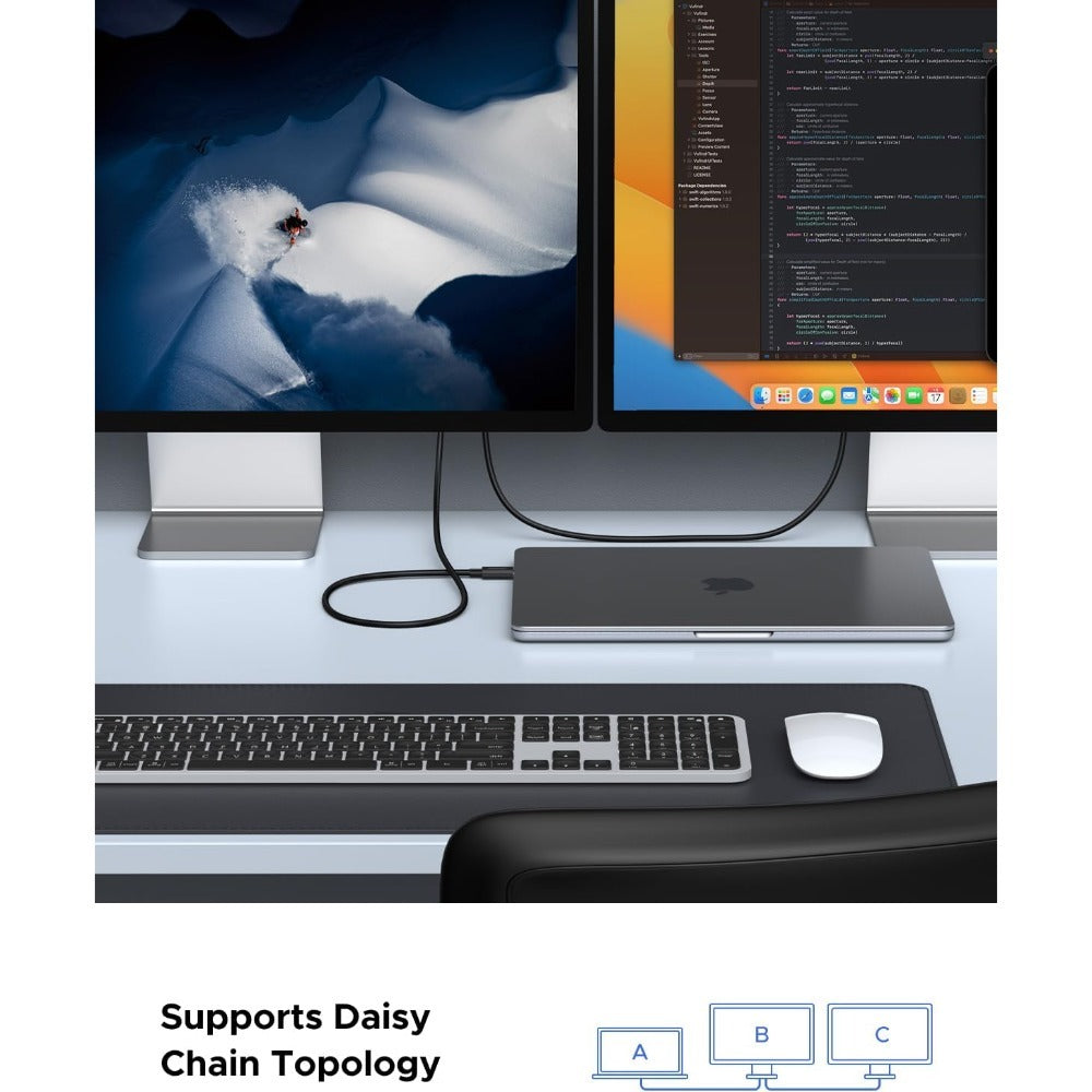Ugreen, Intel Certified Thunderbolt 5 USB-C Male to Male Cable Support 16K Display, 240W with 120Gbps Data Transfer - L703 45996