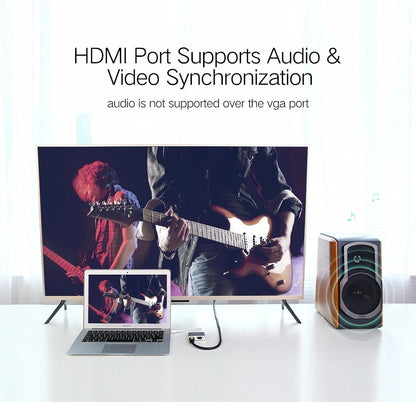 Ugreen, Thunderbolt 2.0 4K Mini Display Port Male to VGA + HDMI Female Converter - MD115 20421