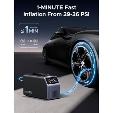 Ugreen, 150PSI Pro Tire Inflator, Corded & Cordless Built-in Battery, Air Compressor with LED Display & Auto Shutoff ET723 35976