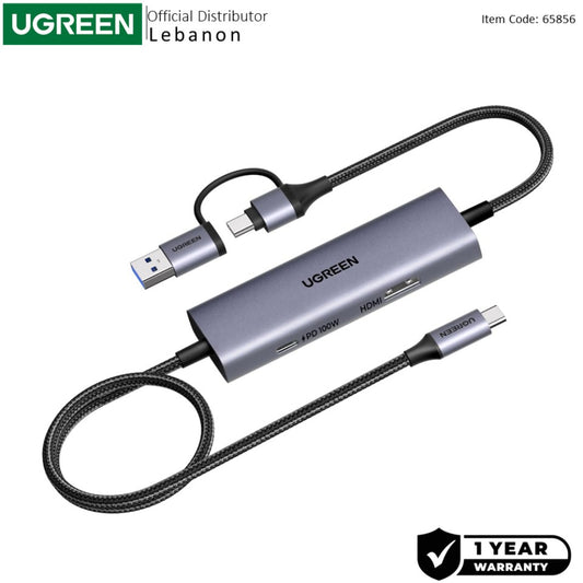 UGREEN USB-C Video Capture Card: Supports 2K@30Hz or 1080P@60FPS Capture with 4K@30Hz HDMI Loop-Out - CM725 65856