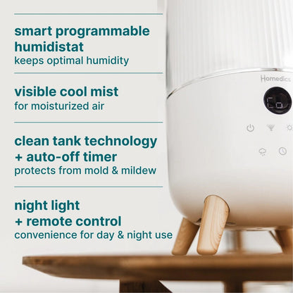 HoMedics, Total Comfort Deluxe Large Room Ultrasonic Humidifier Model Uhe-Cmtf91