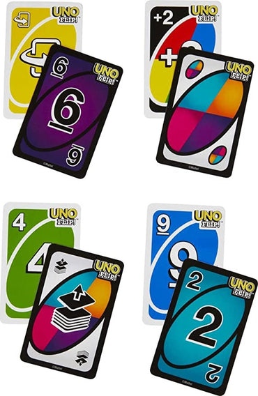UNO FLIP! Family Card Game, with 112 Cards in a Sturdy Storage Tin, Makes a Great Gift for 7 Year Olds