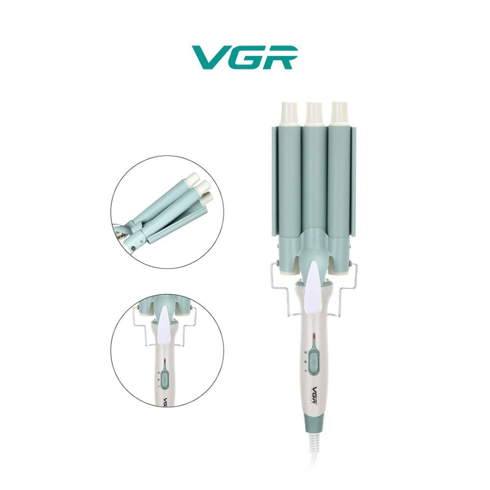 VGR, Professional Electric Hair Curler | Stylish Hair Styling 3 Barrel Professional Hair Curler With 220? C Max Heat Setting