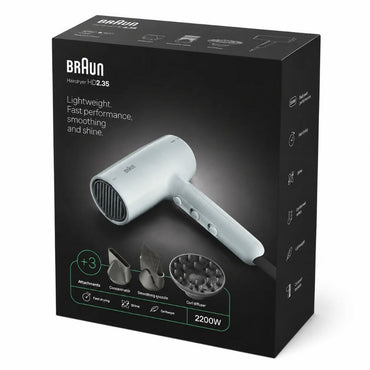 Braun Hair Dryer 2200W - Grey, BRHD235E