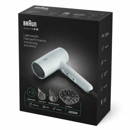 Braun Hair Dryer 2200W - Grey, BRHD235E