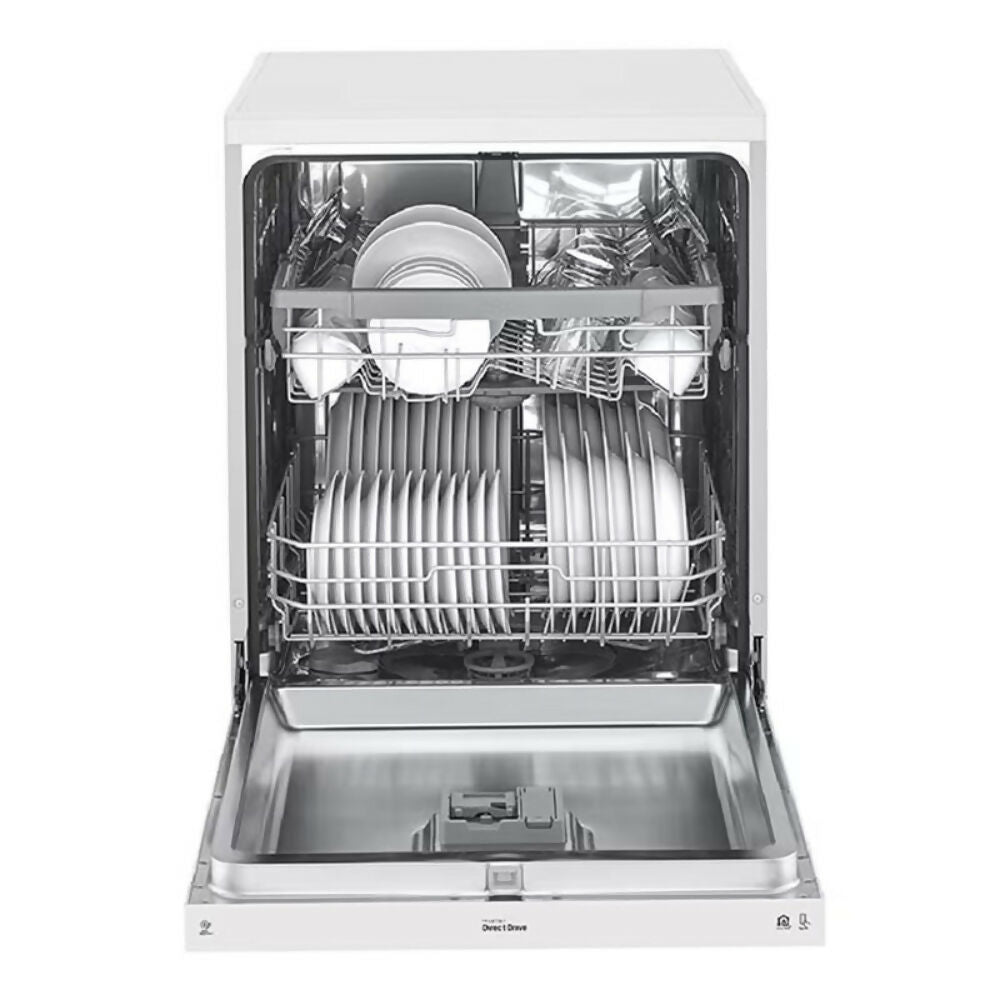 LG Dishwasher Quad Wash, EasyRack, SmartThinQ TagOn, 46dB - [White], DFB512FW