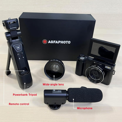 AGFA Pack Vlogging 4K Digital Camera Realishot , VLG4KDIG