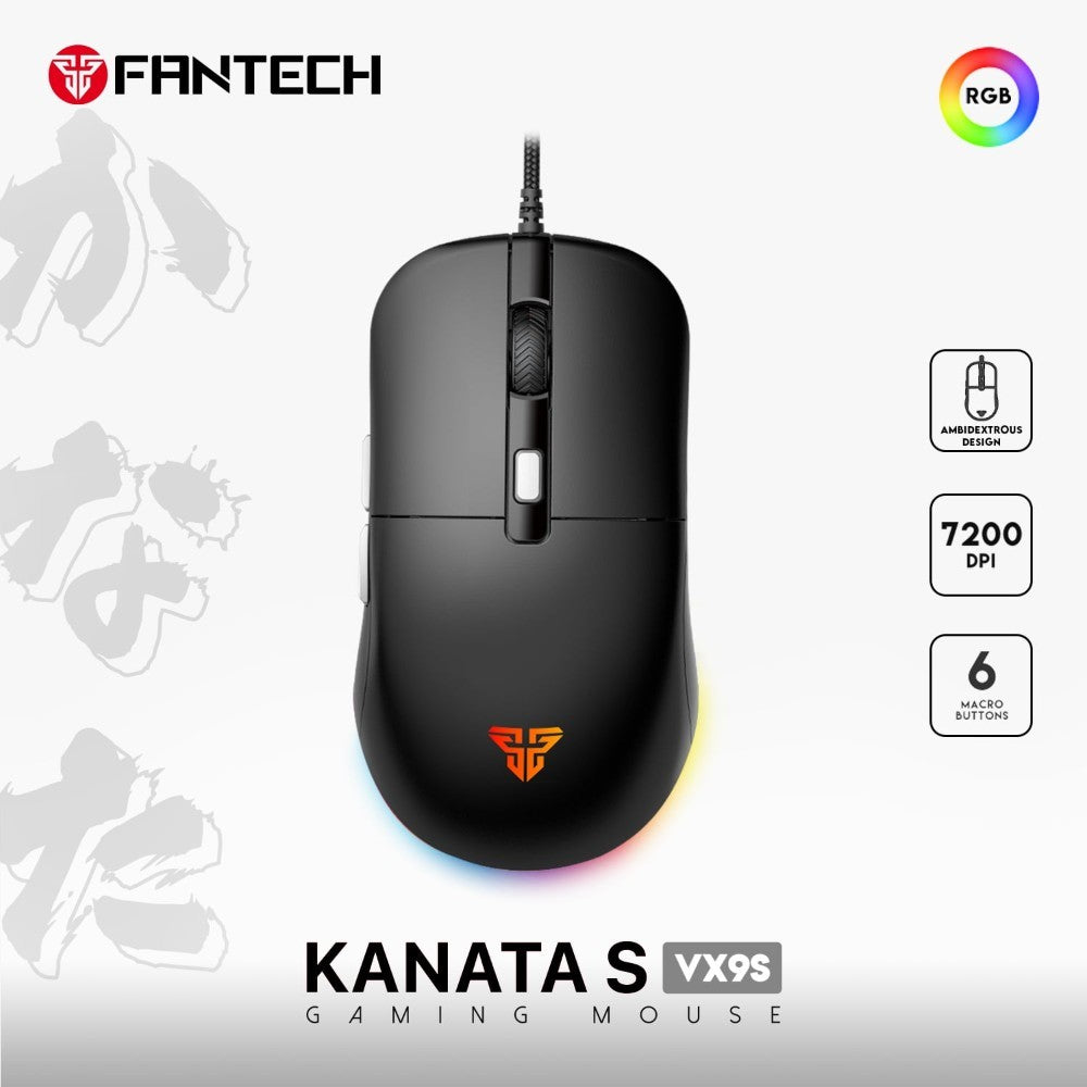 Fantech, Vx9S Kanata Rgb Gaming Mouse, Available in Different Colors