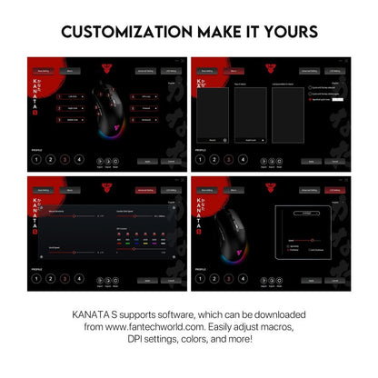 Fantech, Vx9S Kanata Rgb Gaming Mouse, Available in Different Colors