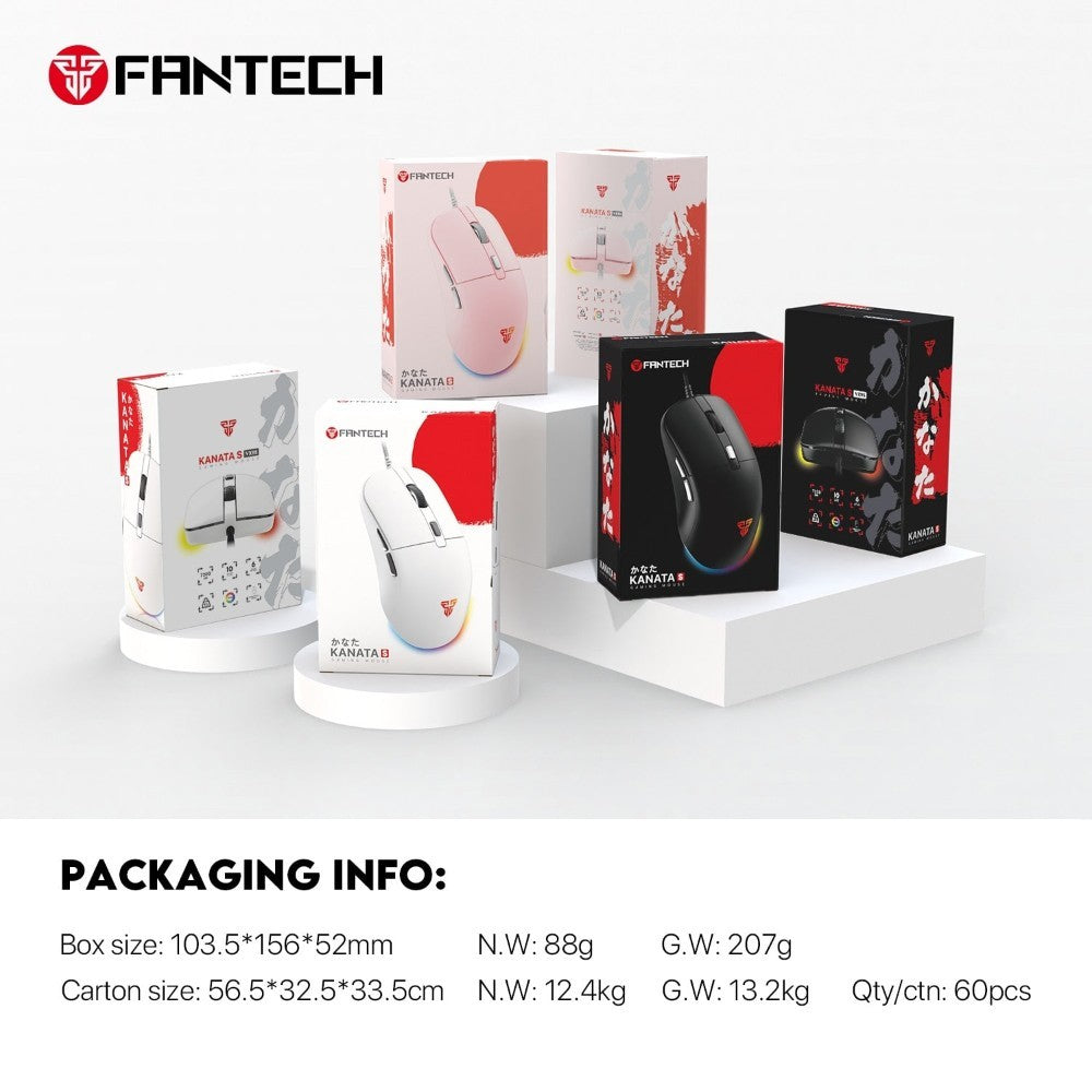 Fantech, Vx9S Kanata Rgb Gaming Mouse, Available in Different Colors