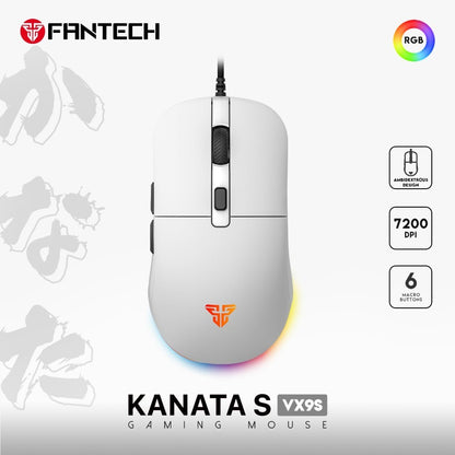 Fantech, Vx9S Kanata Rgb Gaming Mouse, Available in Different Colors