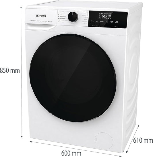 Gorenje, Washer + Dryer Front Load 10/6 Kg 1400 Rpm White