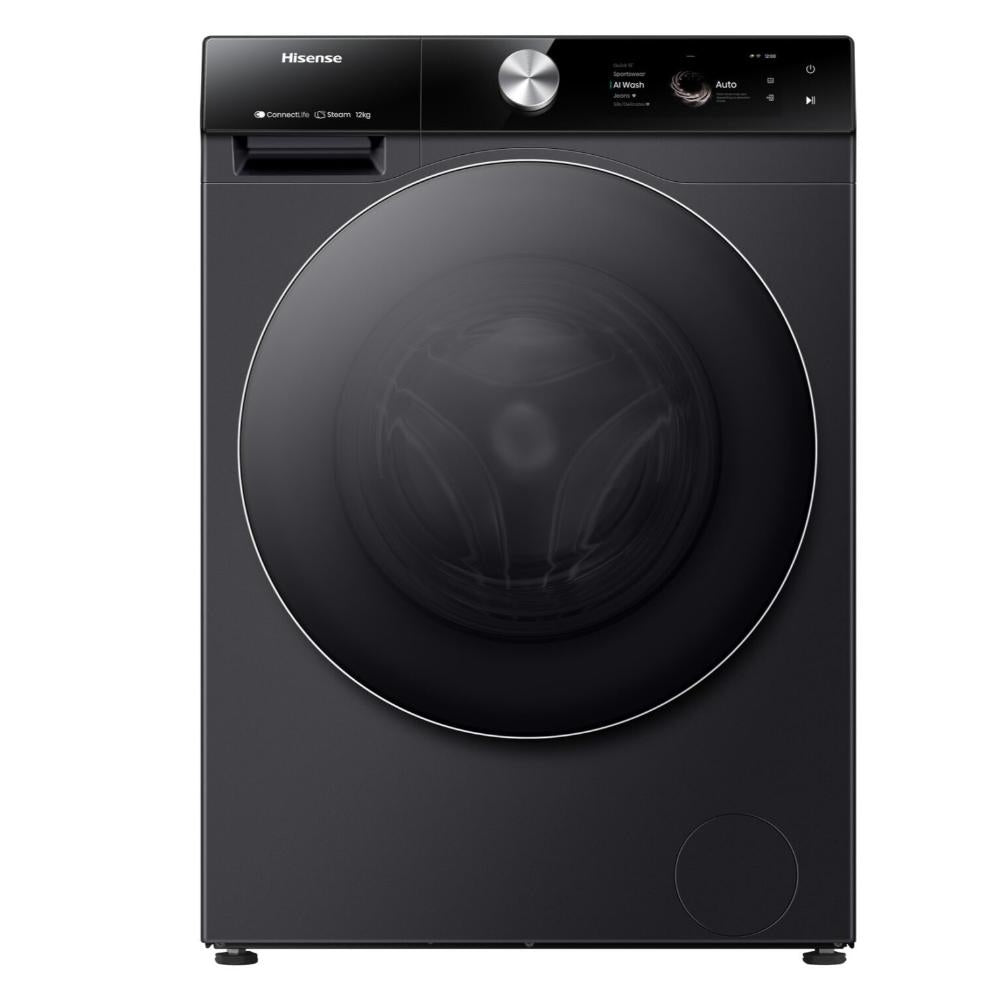 Hisense, Washer Front Load 12 Kg 1400 Rpm Steam Wifi Silver
