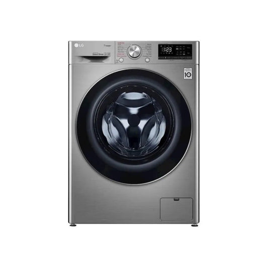 LG, Washing Machine 10.5 KG 1400RPM Direct Drive Motor, ThinQ, Inverter, Steam Function, Dark Silver