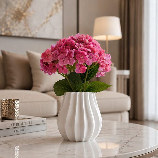 KC Artificial Flower (Single) Fuchsia with Grass [Excluding Pot], XXX-SK1000FU