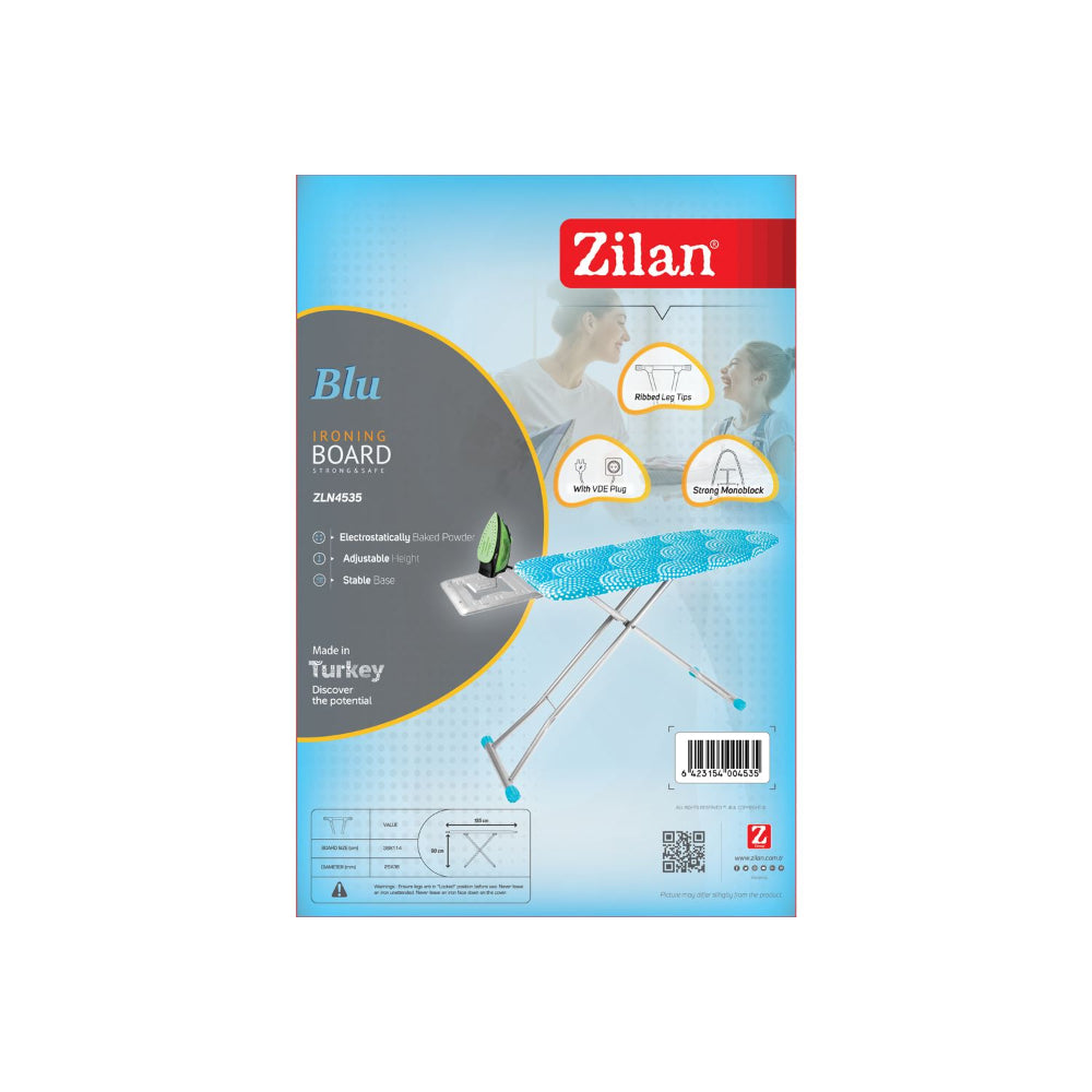 Zilan Ironing Board Metal Top, Board Size: 38x114cm, ZLN4535