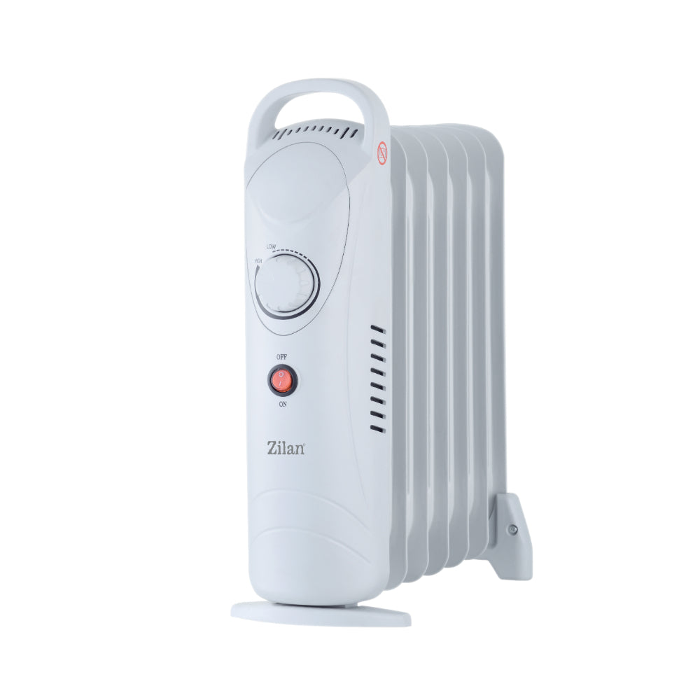 Zilan Electric Oil Heater - 7 Elements, 700W, Adjustable Thermostat [White], ZLN4980