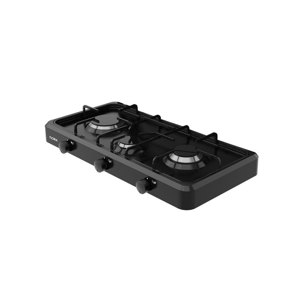 Zilan, Gas Cooker Three Burner, Aluminum Burner Body Resistant To Corrosion Black, ZLN7138