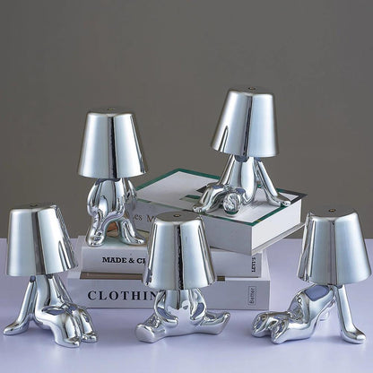 Thinker Silver LED Table Lamp with Touch Control, 3 Light Modes, SK1951428E